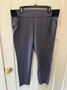 Simply Vera Vera Wang Gray Ponte Ankle Pants with Black Waistband